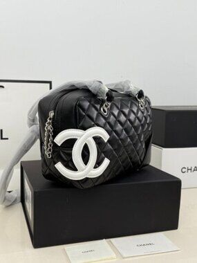 CHANEL Cambon Ligne Bowler Bag Black